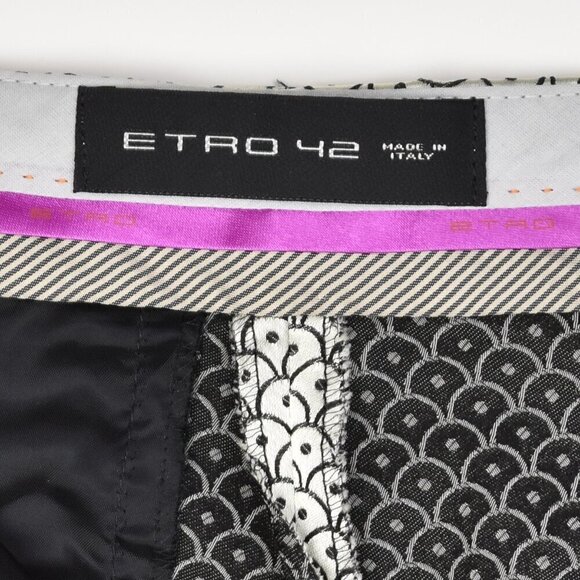 Etro Geometric Pattern Trousers Pants Size 42 - Picture 8 of 9